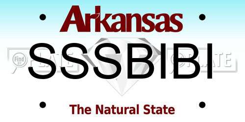 SSSBIBI Arkansas License Plate