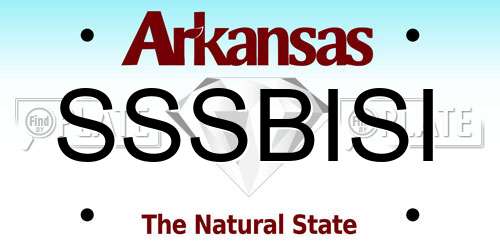 SSSBISI Arkansas License Plate