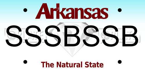 SSSBSSB Arkansas License Plate