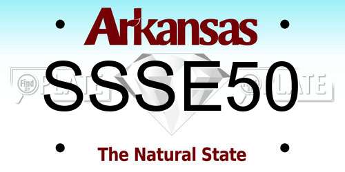 SSSE50 Arkansas License Plate