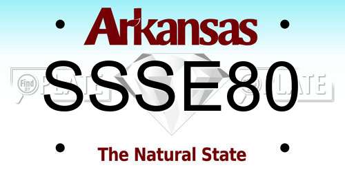 SSSE80 Arkansas License Plate