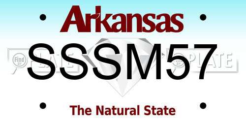SSSM57 Arkansas License Plate