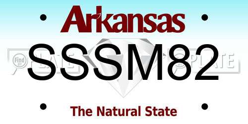 SSSM82 Arkansas License Plate
