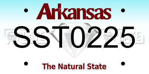 SST0225 Arkansas License Plate