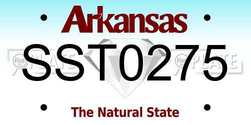 SST0275 Arkansas License Plate