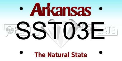 SST03E Arkansas License Plate