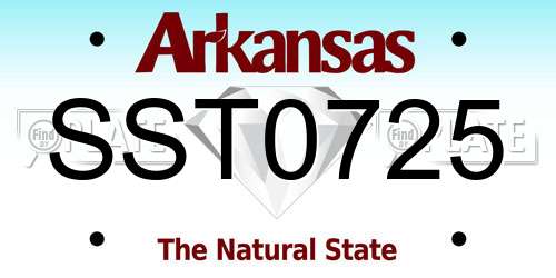 SST0725 Arkansas License Plate
