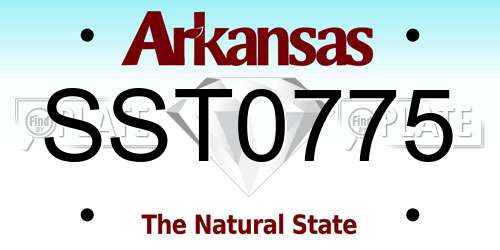 SST0775 Arkansas License Plate