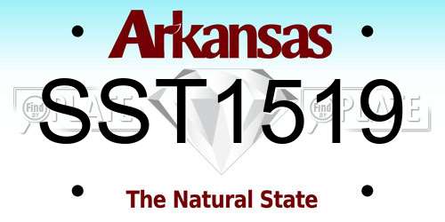 SST1519 Arkansas License Plate