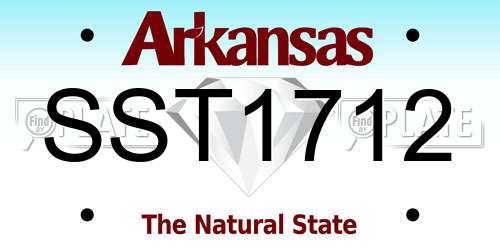 SST1712 Arkansas License Plate