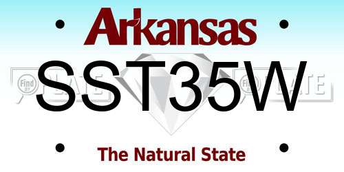 SST35W Arkansas License Plate