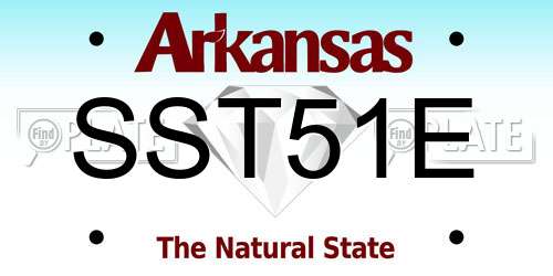 SST51E Arkansas License Plate