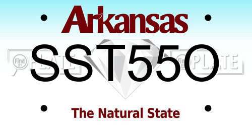 SST55O Arkansas License Plate