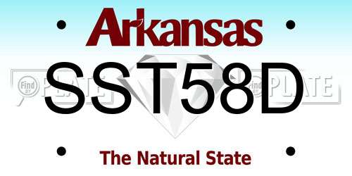 SST58D Arkansas License Plate