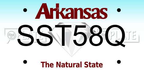 SST58Q Arkansas License Plate