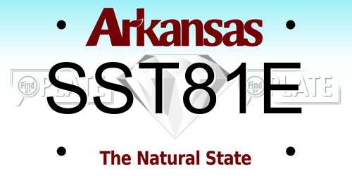 SST81E Arkansas License Plate