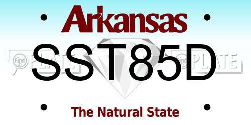 SST85D Arkansas License Plate