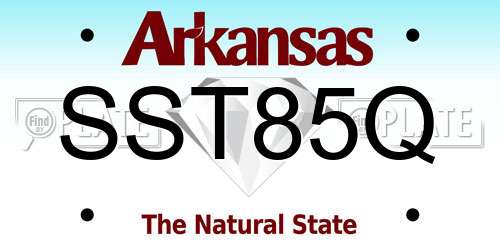SST85Q Arkansas License Plate