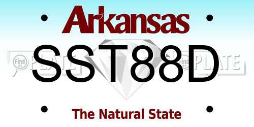 SST88D Arkansas License Plate