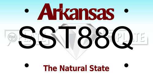 SST88Q Arkansas License Plate