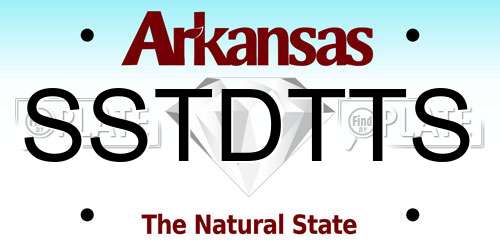 SSTDTTS Arkansas License Plate