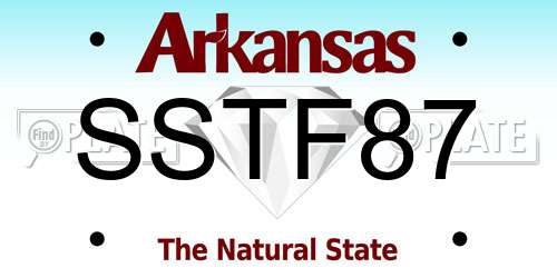 SSTF87 Arkansas License Plate