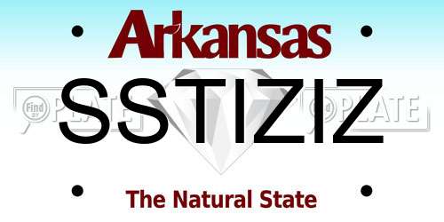 SSTIZIZ Arkansas License Plate