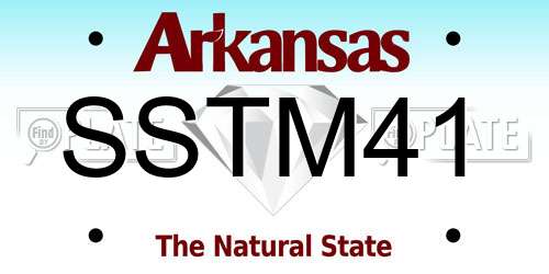 SSTM41 Arkansas License Plate