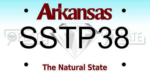SSTP38 Arkansas License Plate
