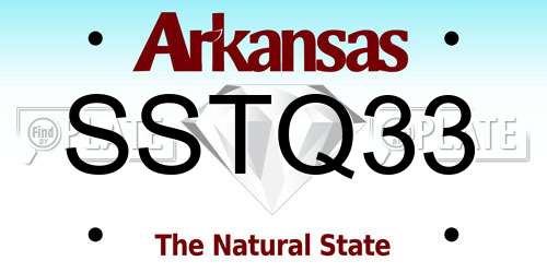 SSTQ33 Arkansas License Plate
