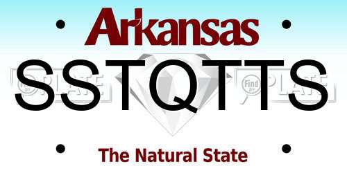 SSTQTTS Arkansas License Plate