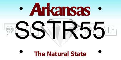 SSTR55 Arkansas License Plate