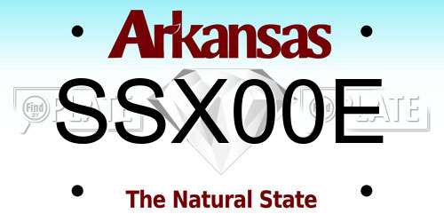 SSX00E Arkansas License Plate