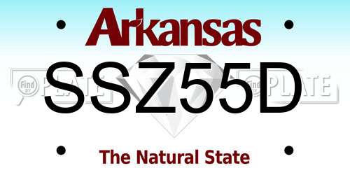SSZ55D Arkansas License Plate