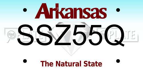 SSZ55Q Arkansas License Plate