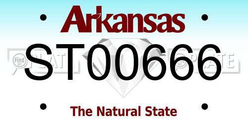 ST00666 Arkansas License Plate
