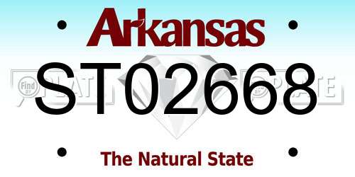 ST02668 Arkansas License Plate