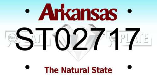 ST02717 Arkansas License Plate