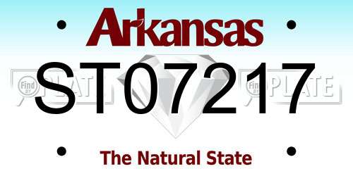 ST07217 Arkansas License Plate