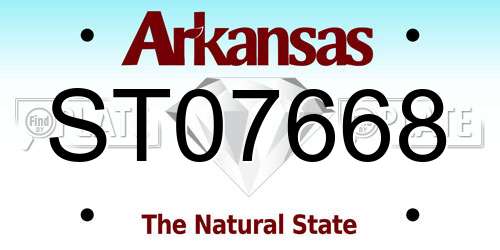 ST07668 Arkansas License Plate