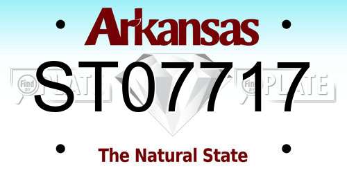 ST07717 Arkansas License Plate