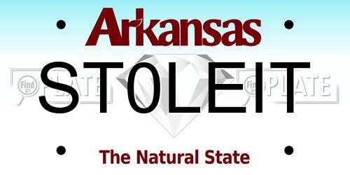ST0LEIT Arkansas License Plate