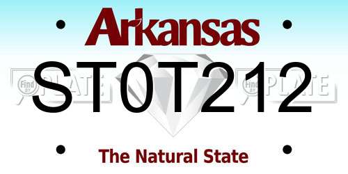 ST0T212 Arkansas License Plate
