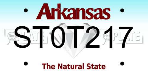 ST0T217 Arkansas License Plate