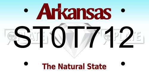 ST0T712 Arkansas License Plate