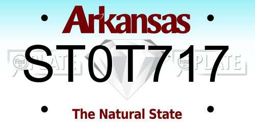 ST0T717 Arkansas License Plate
