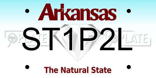 ST1P2L Arkansas License Plate