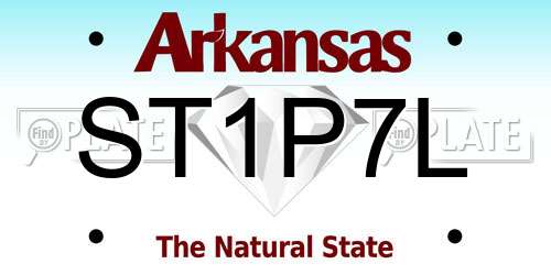 ST1P7L Arkansas License Plate