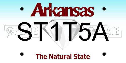 ST1T5A Arkansas License Plate