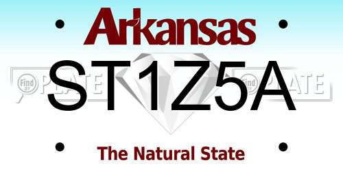 ST1Z5A Arkansas License Plate